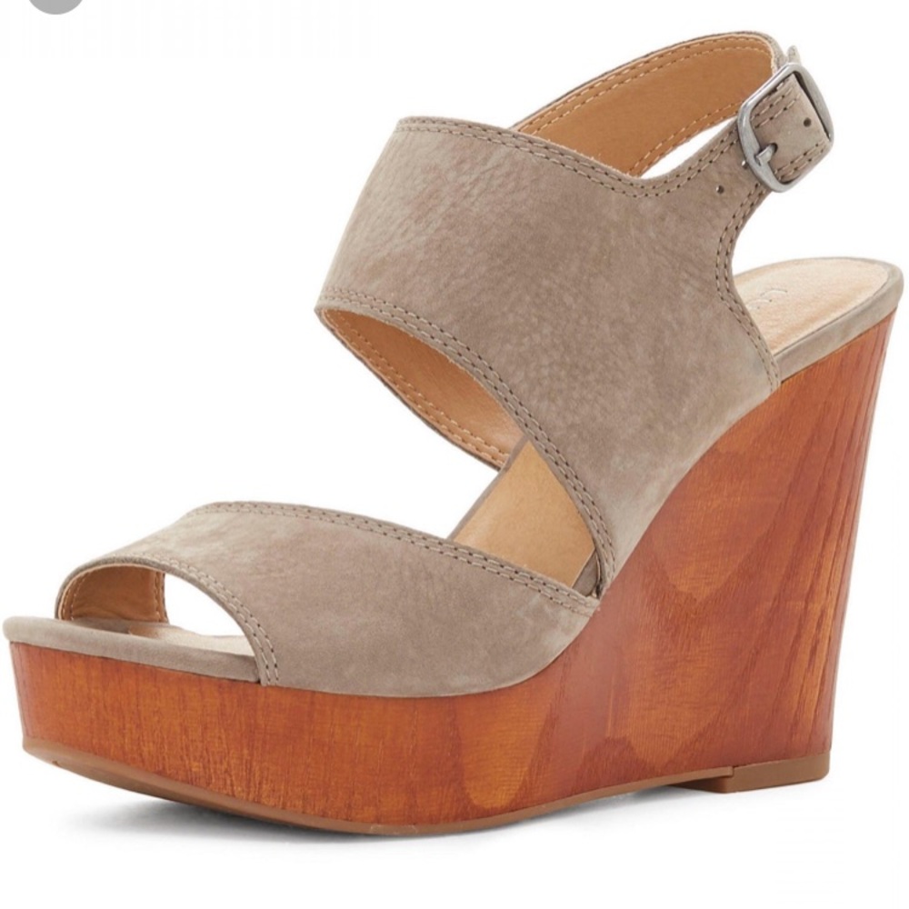 Lucky Brand Wooden Platform Wedges